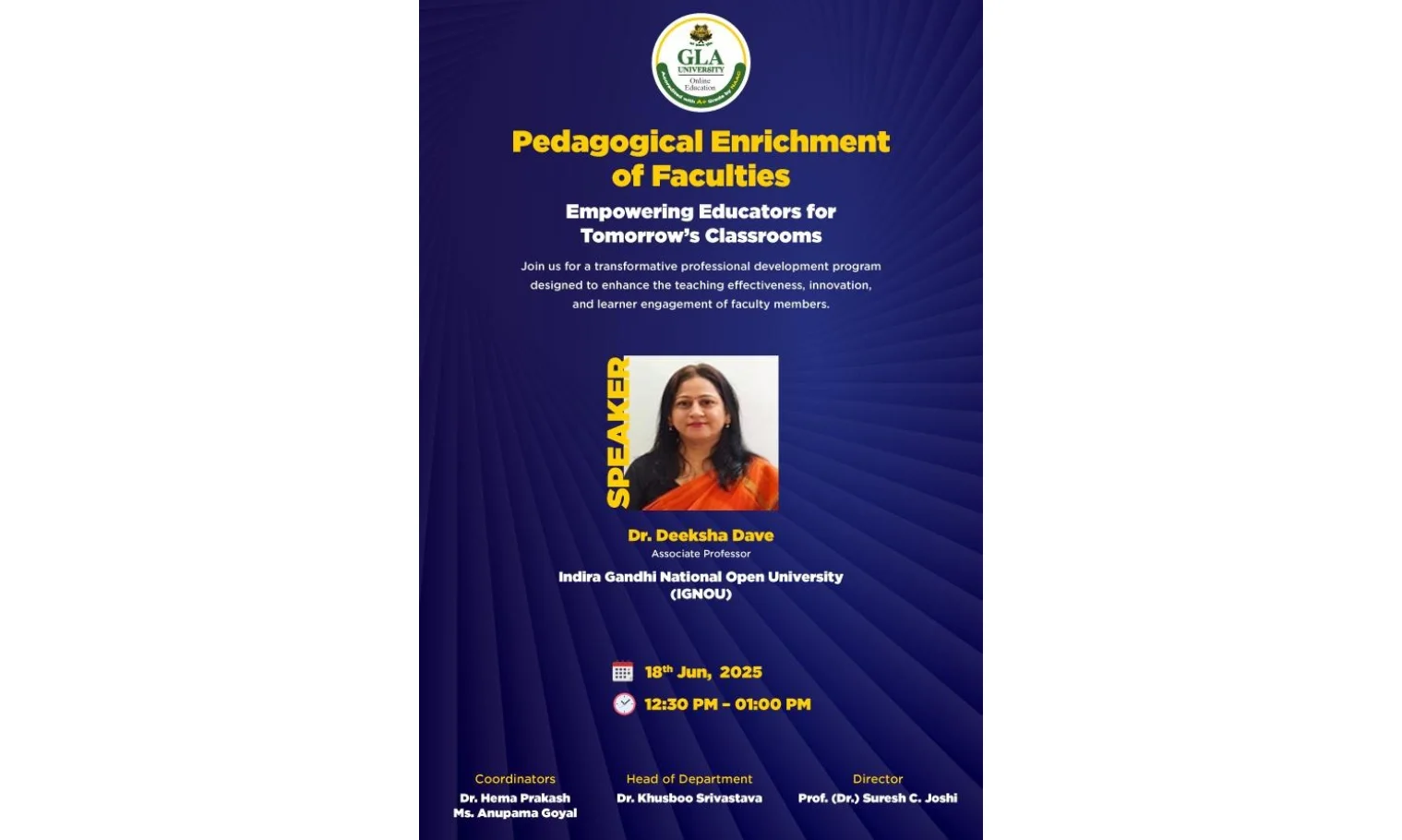 Pedagogical Enrichment of Faculties: Empowering Educators for Tomorrow’s Classrooms