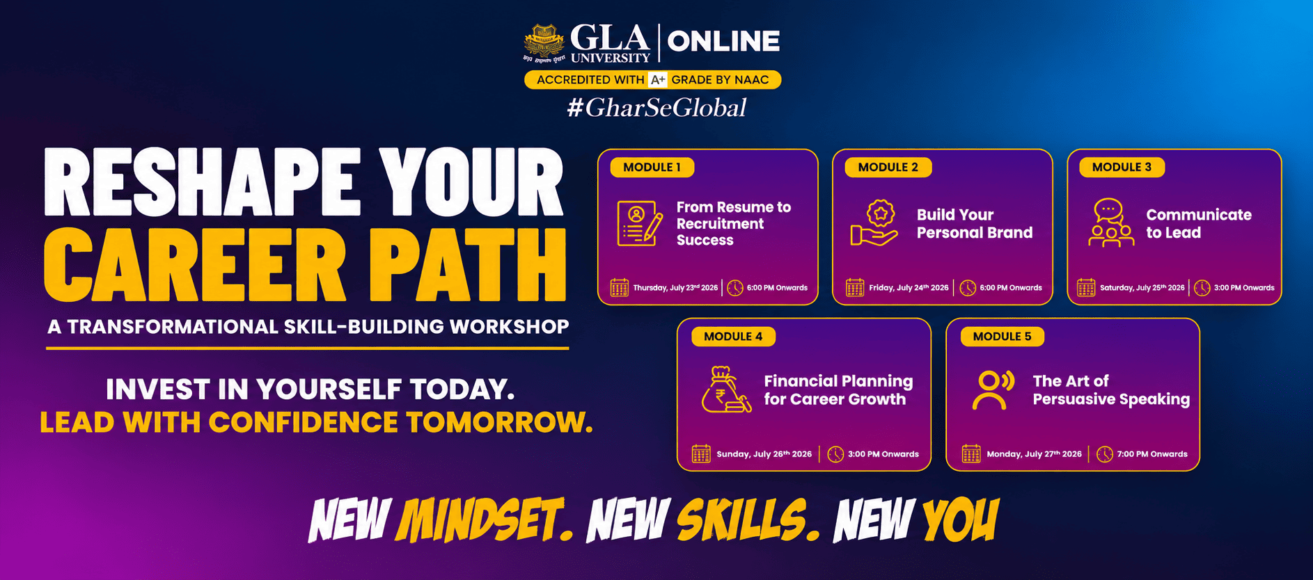 Student Workshop: Reshape Your Career Path