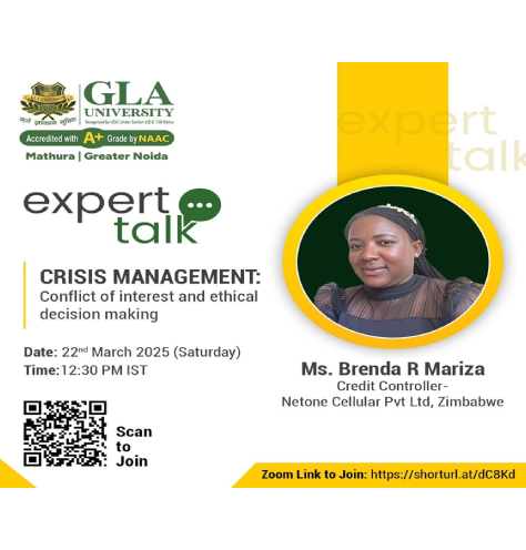 Expert Talk on: Crisis Management, Conflict of Interest, and Ethical Decision Making