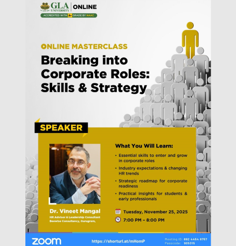 Masterclass on: Breaking into Corporate Roles: Skills & Strategy
